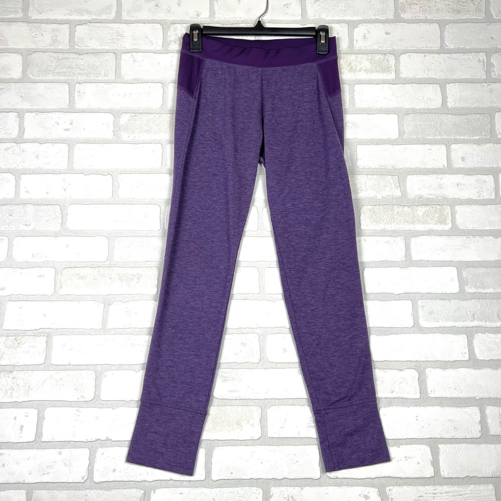 Chill Chasers by Cuddl Duds Purple Heathered Brushed Comfort Leggings Small‎